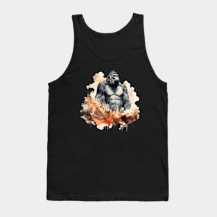 Black gorilla in the city- watercolor Tank Top